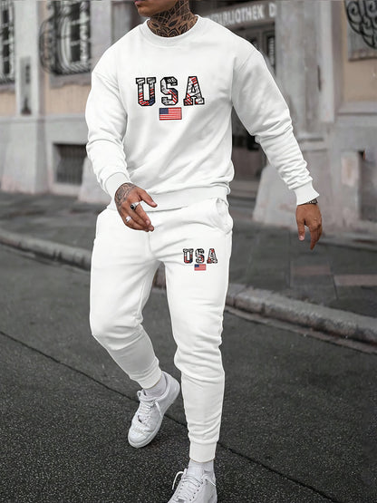 Pánské retro tisk business sweatshirt oblek