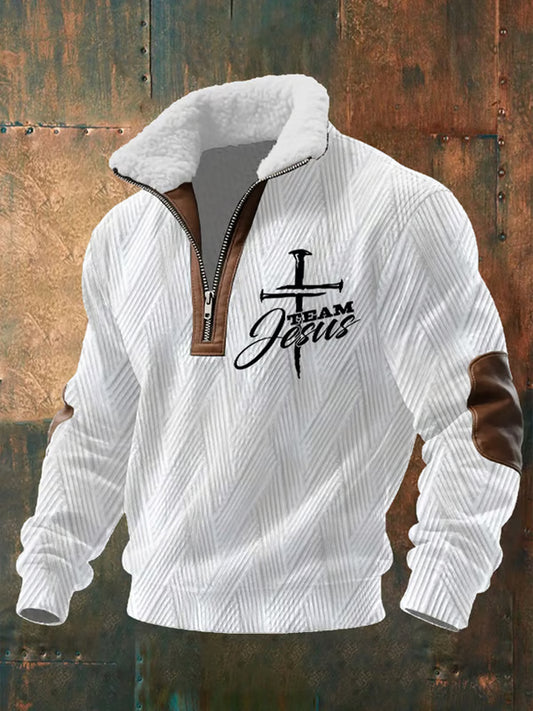 Pánské vintage art faith casual sweatshirt
