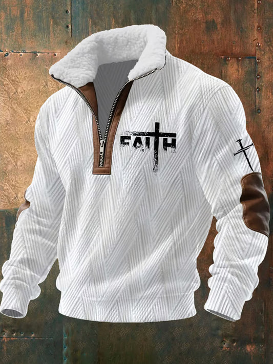 Pánské vintage art faith casual sweatshirt