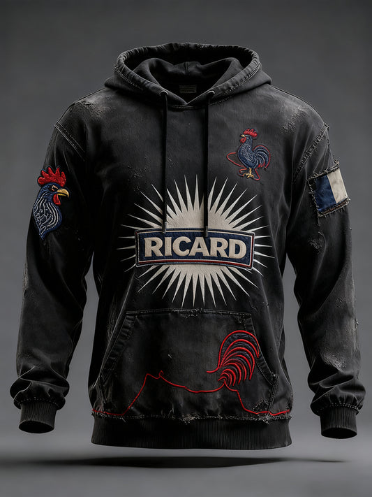 Pánské francouzské vlajky ricard casual hoodie