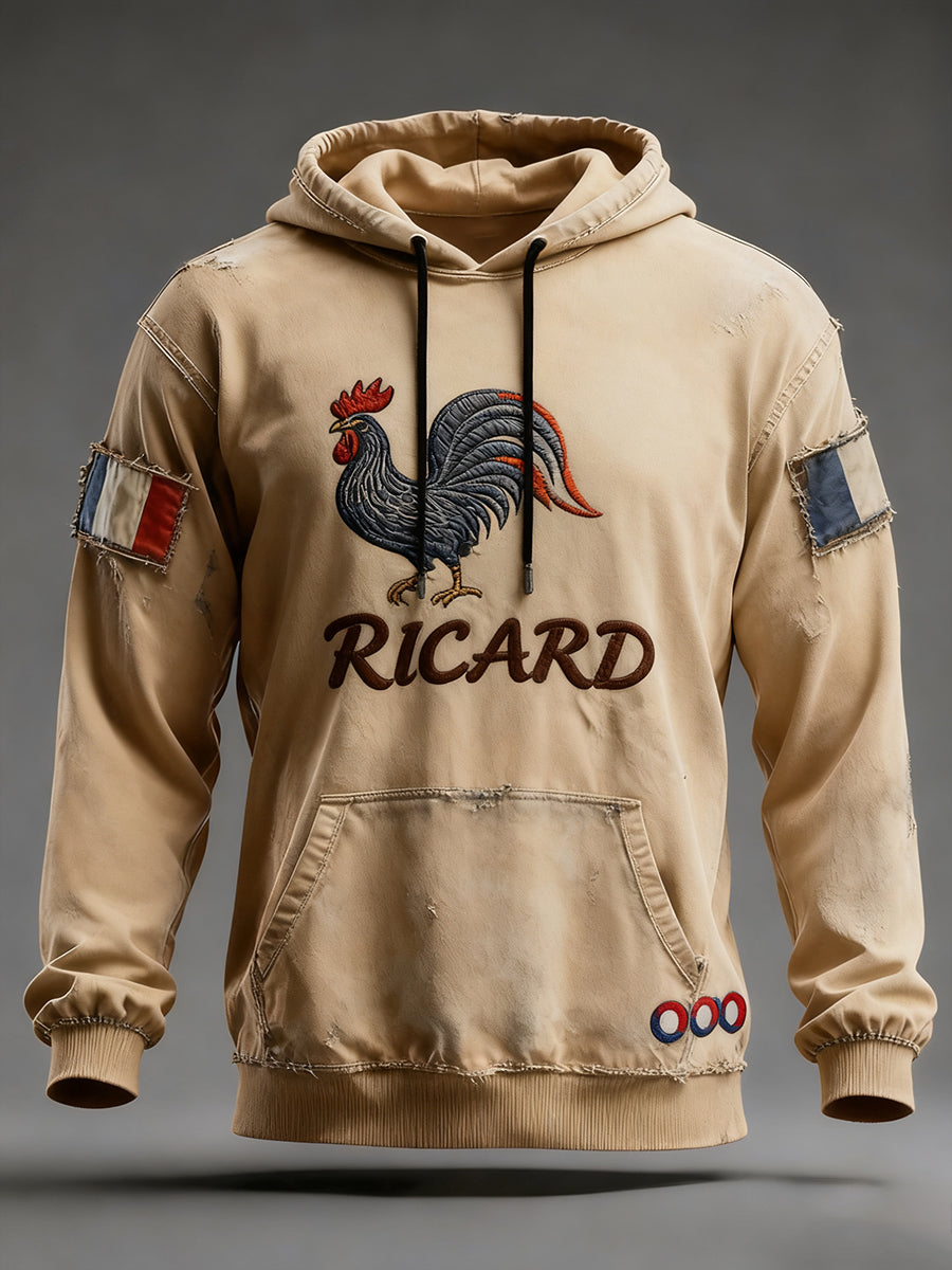 Pánské francouzské vlajky ricard casual hoodie