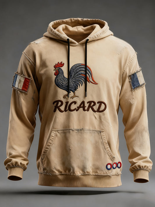 Pánské francouzské vlajky ricard casual hoodie