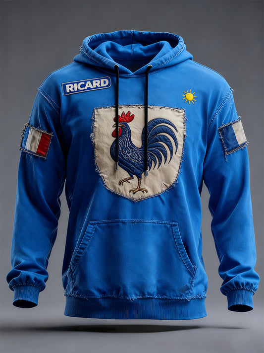 Pánské francouzské vlajky ricard casual hoodie