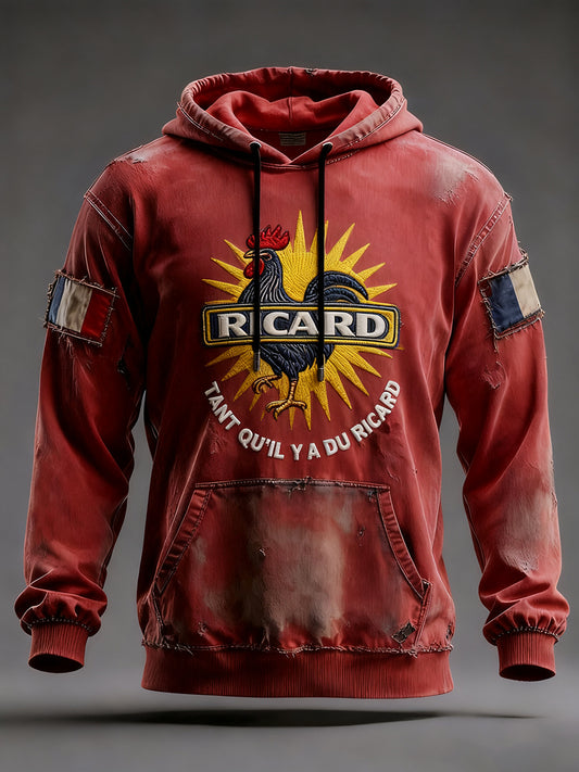 Pánské francouzské vlajky ricard casual hoodie