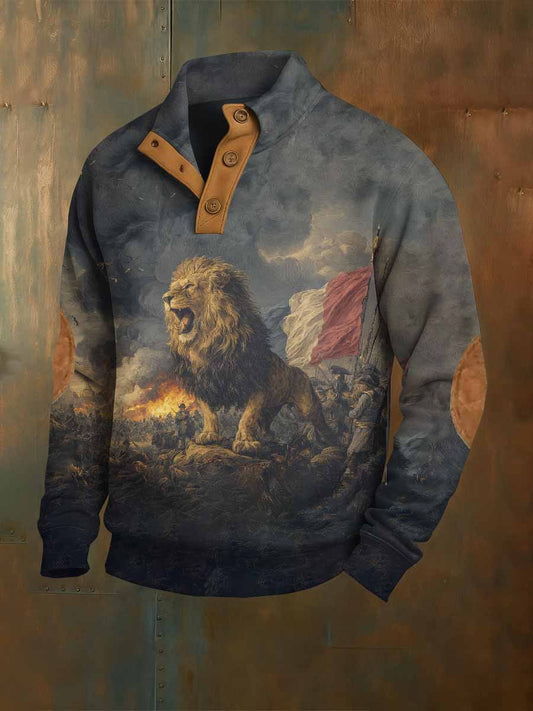 Vintage imprimé casual hoodies