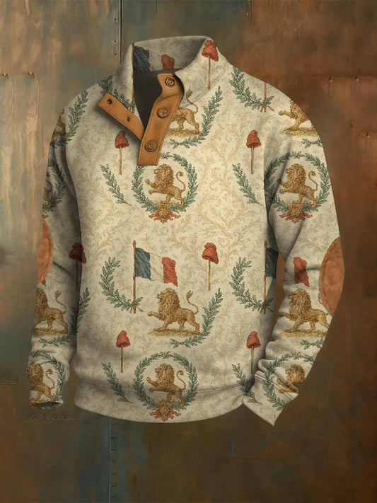 Vintage imprimé casual hoodies
