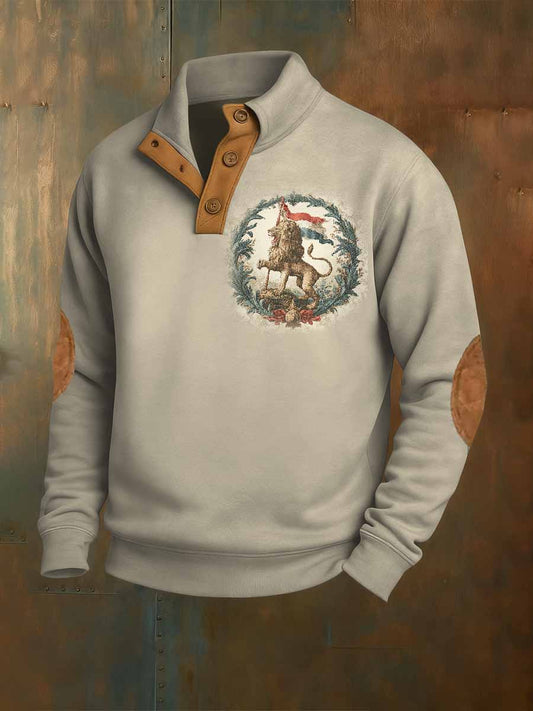 Vintage imprimé casual hoodies