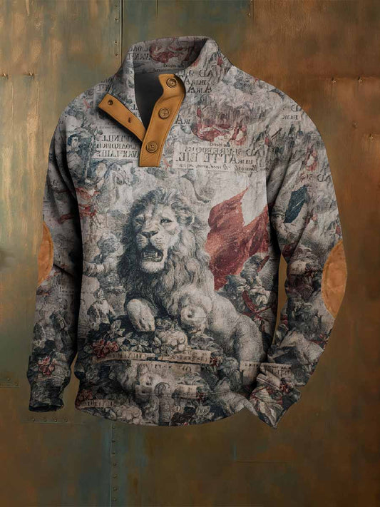 Vintage imprimé casual hoodies