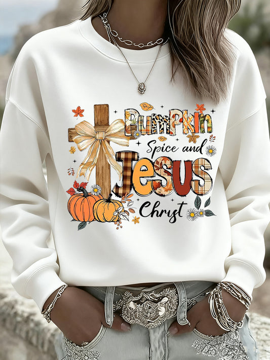 Ženské díkuvzdání umění casual crewneck sweatshirt top