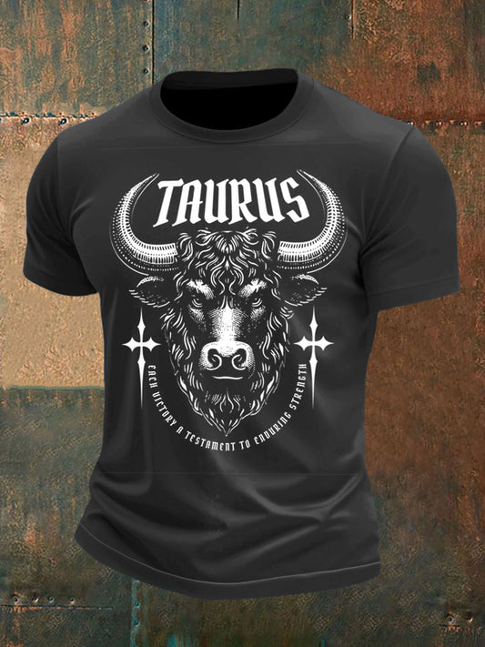 Pánské taurus vytištěné tričko s krátkými rukávy