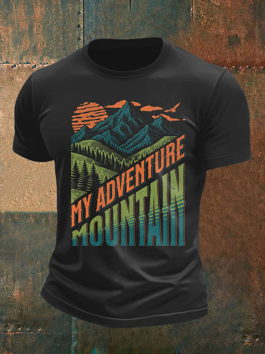 Mens sunset range print tshirt s krátkým rukávem