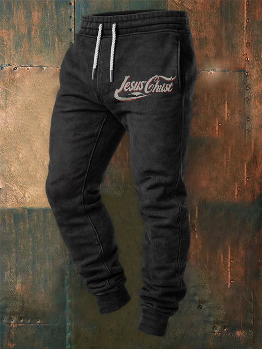 Ležérní kalhoty s potiskem v retro stylu