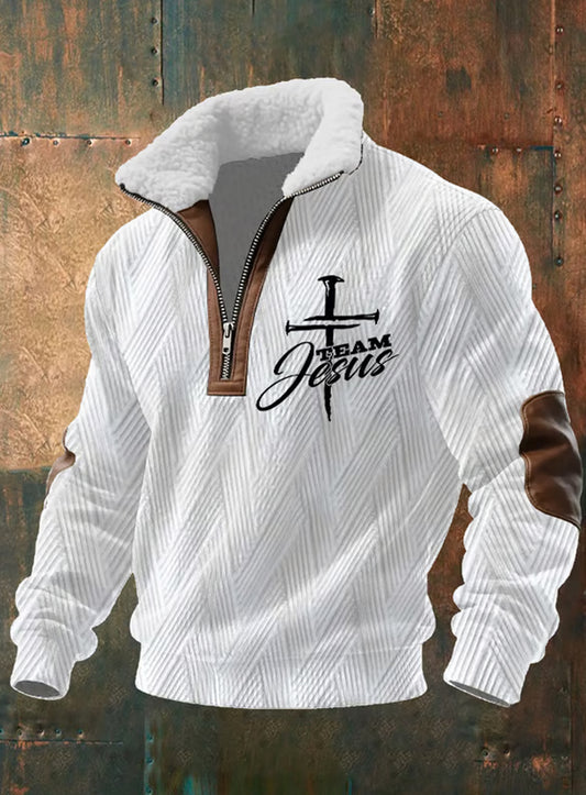 Pánské vintage art faith casual sweatshirt