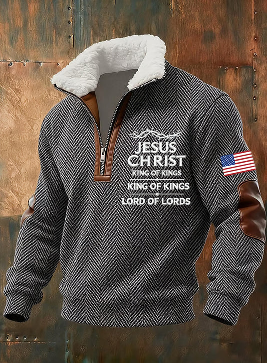 Pánské vintage art faith casual sweatshirt