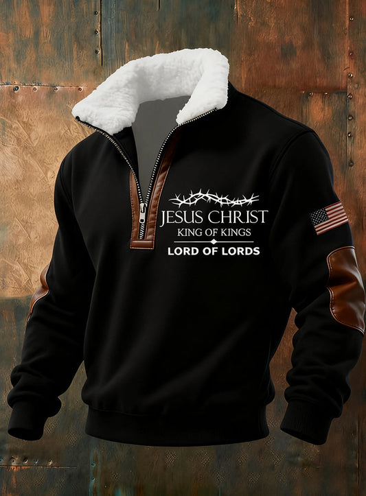 Pánské vintage art faith casual sweatshirt