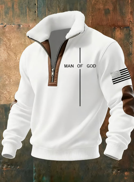 Pánské vintage art faith casual sweatshirt