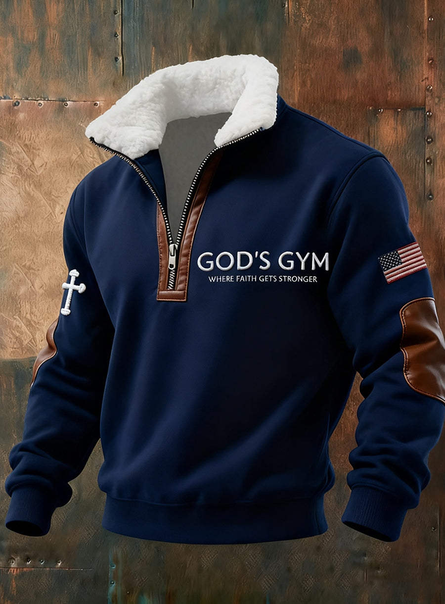 Pánské vintage art faith casual sweatshirt