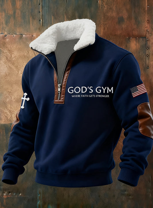 Pánské vintage art faith casual sweatshirt