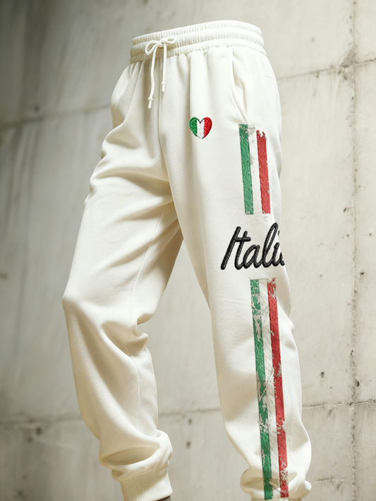 Pánské vintage art print pamětní kalhoty