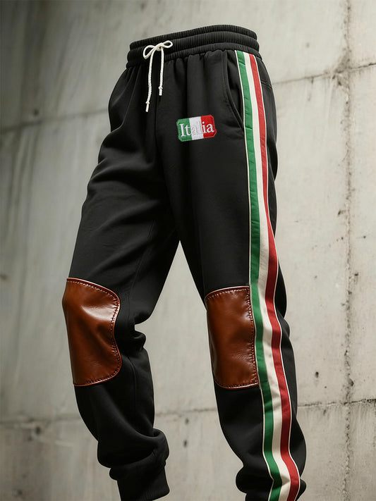 Pánské vintage art print pamětní kalhoty