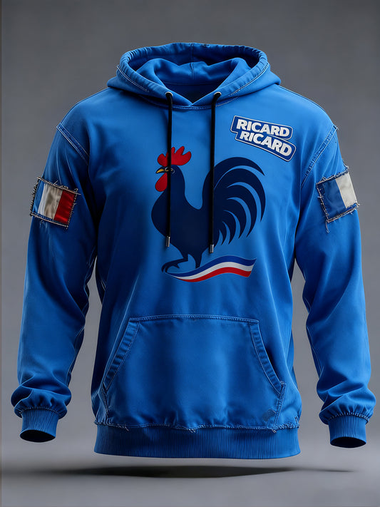 Pánské francouzské vlajky ricard casual hoodie