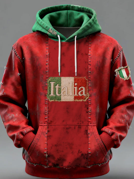 Pánské retro art print pamětní mikina