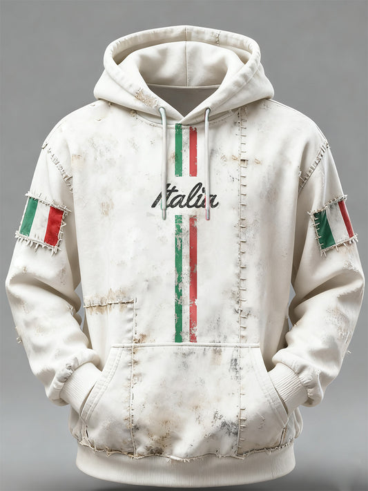 Pánské retro art print pamětní mikina