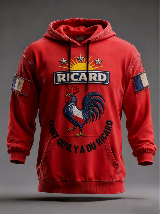 Pánské francouzské vlajky ricard casual hoodie
