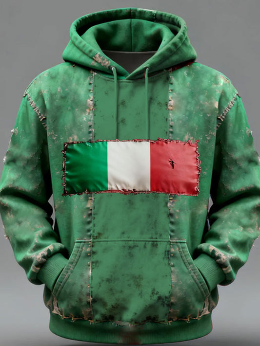 Pánské retro art print pamětní mikina