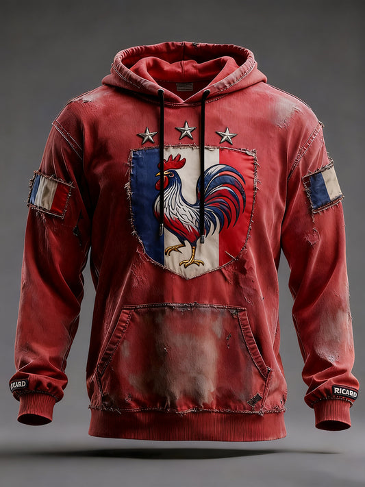Pánské francouzské vlajky ricard casual hoodie