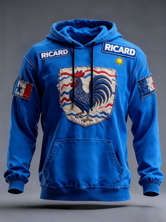 Pánské francouzské vlajky ricard casual hoodie