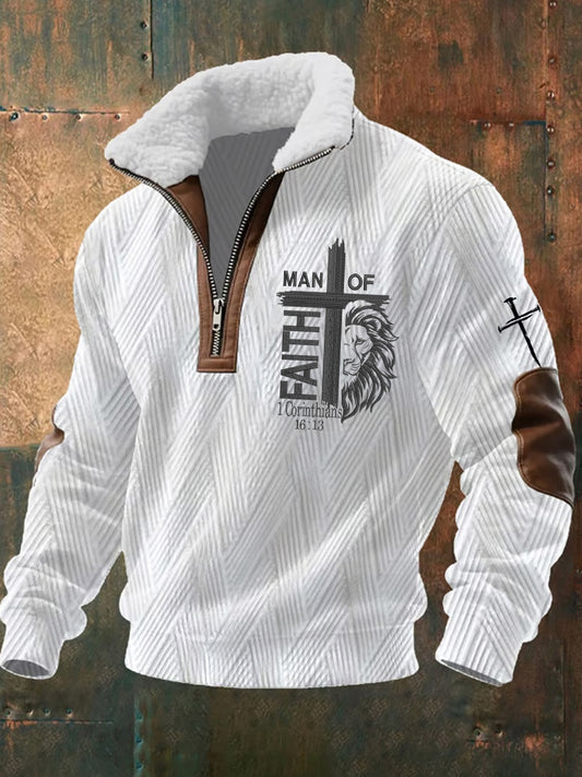 Pánské vintage art faith casual sweatshirt