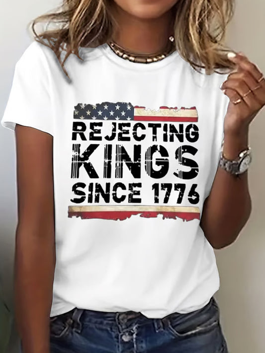 Ženské fdt ne králové tištěné příležitostné tričko