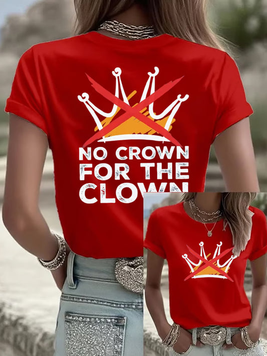 Ženské fdt ne králové tištěné příležitostné tričko