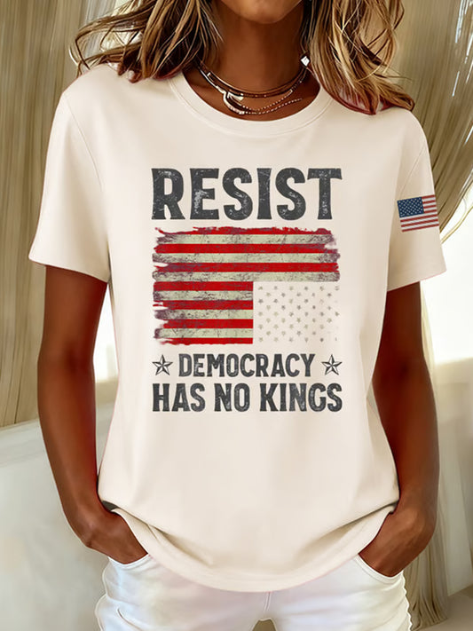 Ženské fdt ne králové tištěné příležitostné tričko