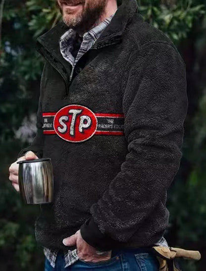 Pánské retro art print casual top