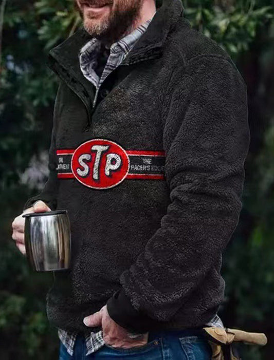 Pánské retro art print casual top