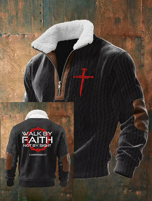 Pánské vintage art faith casual sweatshirt