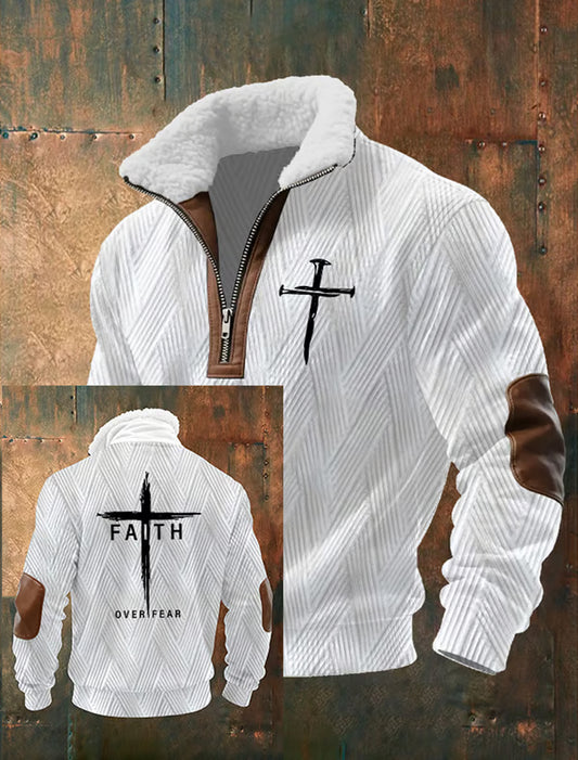 Pánské vintage art faith casual sweatshirt