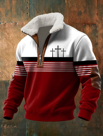 Pánské vintage art faith casual sweatshirt