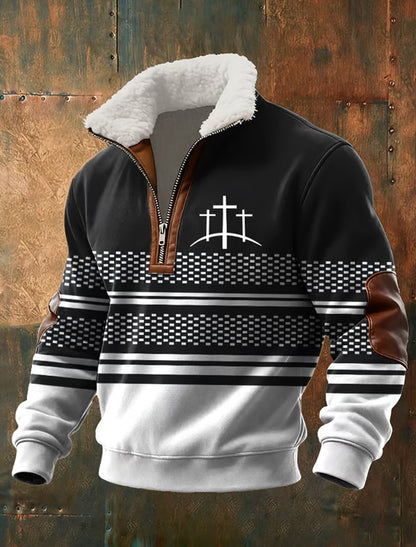 Pánské vintage art faith casual sweatshirt