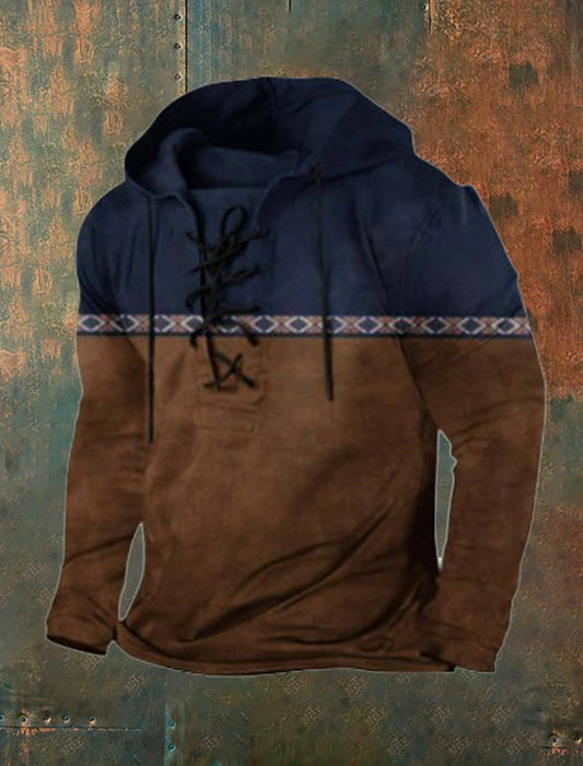 Pánské retro art print casual top