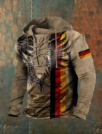 Pánské retro art print casual top