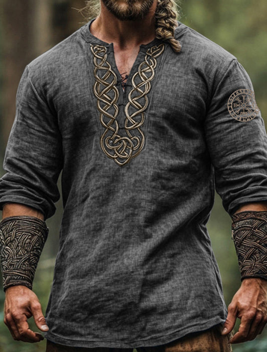 Pánské retro art print casual top