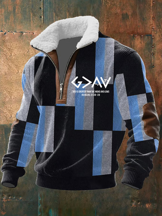 Pánské vintage art faith casual sweatshirt