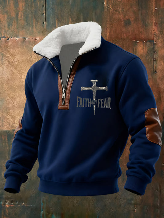 Pánské vintage art faith casual sweatshirt