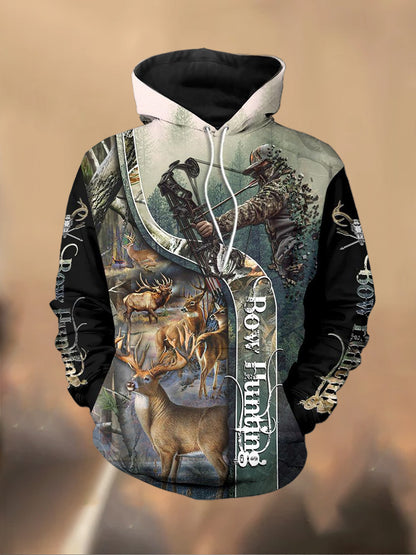 Pánské retro tištěné příležitostné mikiny