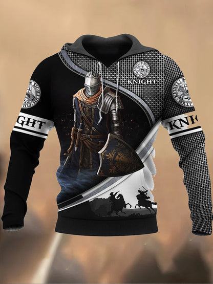 Pánské retro tištěné příležitostné mikiny