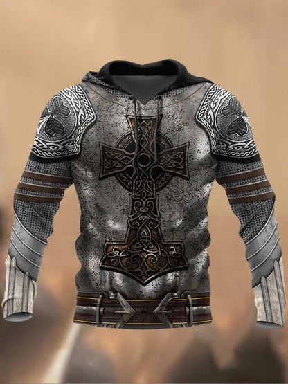 Pánské retro tištěné příležitostné mikiny