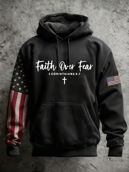 Pánské vintage víra příležitostná mikina